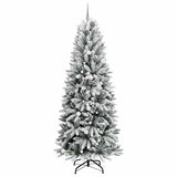 Artificial Christmas Tree with 300 LEDs with Stand White 240 cm - Top-Down View
