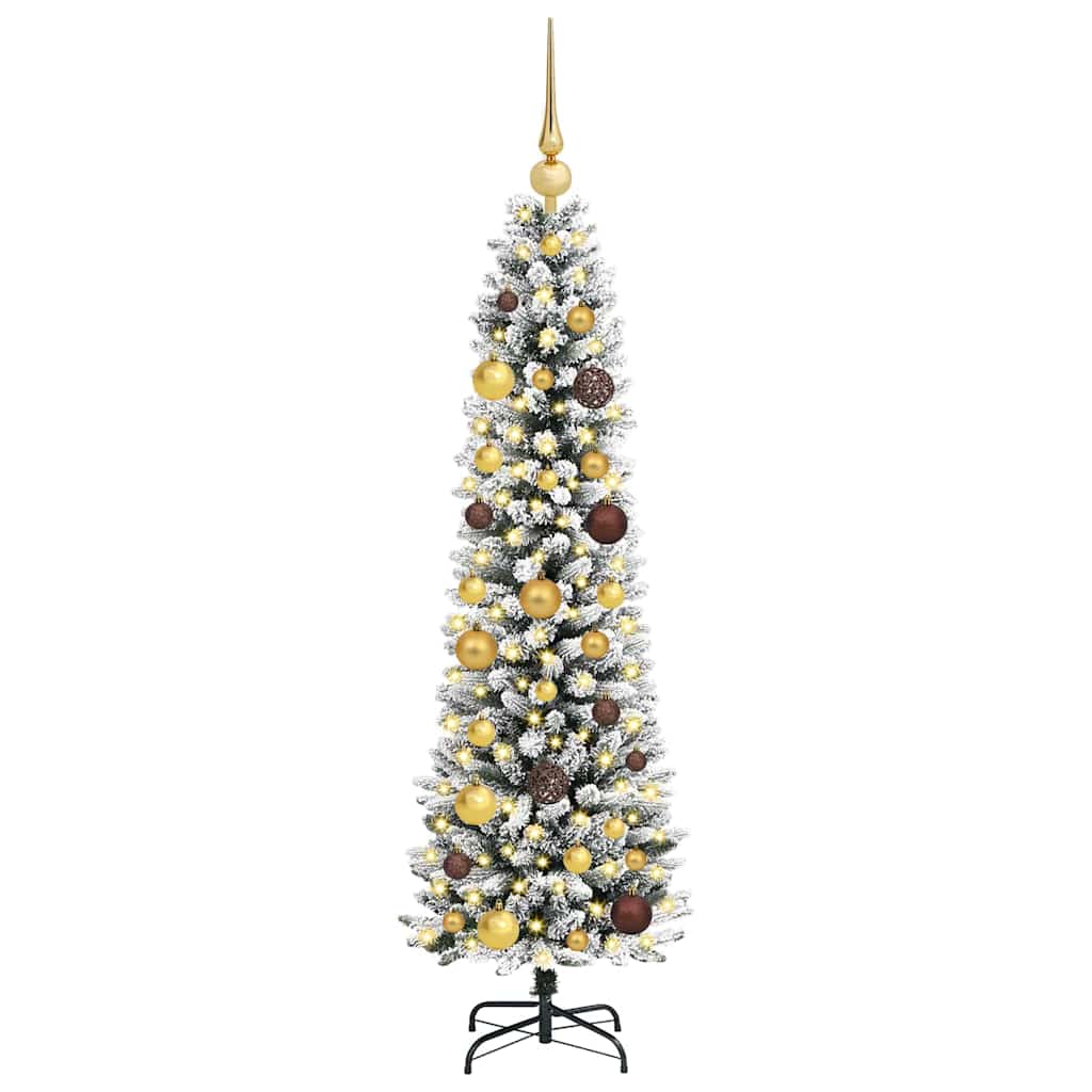 Artificial Christmas Tree with 150 LEDs with Stand White 150 cm