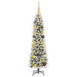 Artificial Christmas Tree with 150 LEDs with Stand White 150 cm - Side View