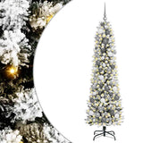 Artificial Christmas Tree with 300 LEDs with Stand White 180 cm - Front View