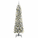 Artificial Christmas Tree with 300 LEDs with Stand White 240 cm