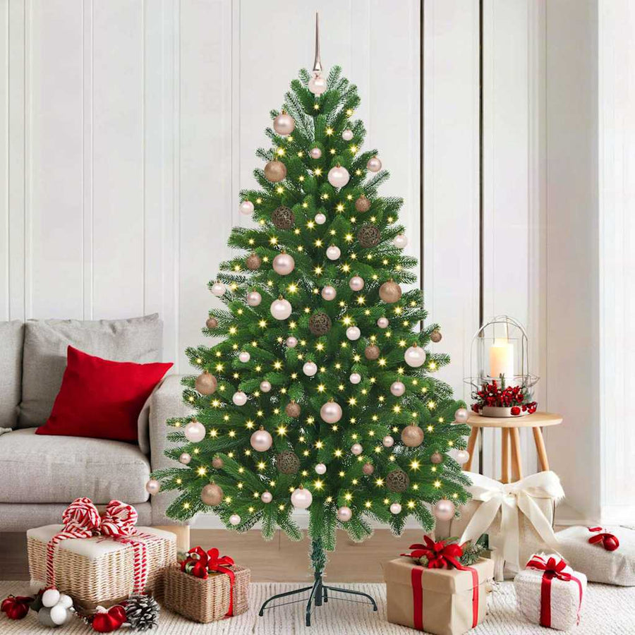 Christmas Tree with LED Light Green 180 cm PE