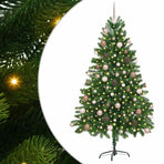 Christmas Tree with LED Light Green 180 cm PE