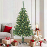 Christmas Tree with 300 LEDs with Stand Green 180 cm PVC
