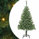 Christmas Tree with 300 LEDs with Stand Green 180 cm PVC - Front View