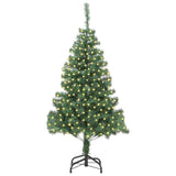 Christmas Tree with 300 LEDs with Stand Green 180 cm PVC - Side View