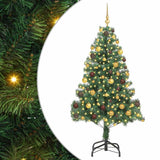 Christmas Tree with 300 LEDs with Stand Green 180 cm PVC - Front View
