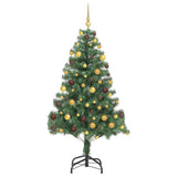 Christmas Tree with 300 LEDs with Stand Green 180 cm PVC - Top-Down View
