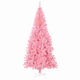 Christmas Tree with 300 LEDs with Stand Pink 180 cm PVC - Side View