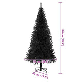 Christmas Tree with 300 LEDs with Stand Black 180 cm PVC - Extra Image