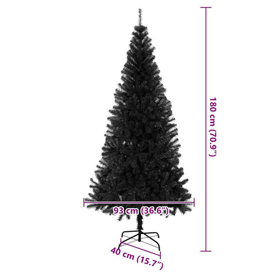 Christmas Tree Black 180 cm PVC