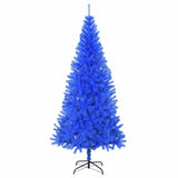 Christmas Tree with 300 LEDs with Stand Blue 180 cm PVC - Side View