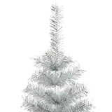 Christmas Tree with 300 LEDs with Stand Silver 180 cm PET - Top-Down View