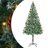 Artificial Christmas Tree with Stand Green 180 cm PVC and Steel - Front View
