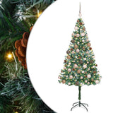 Artificial Christmas Tree with Stand Green 180 cm PVC and Steel - Front View