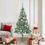 Artificial Christmas Tree with Stand Green 180 cm PVC and Steel
