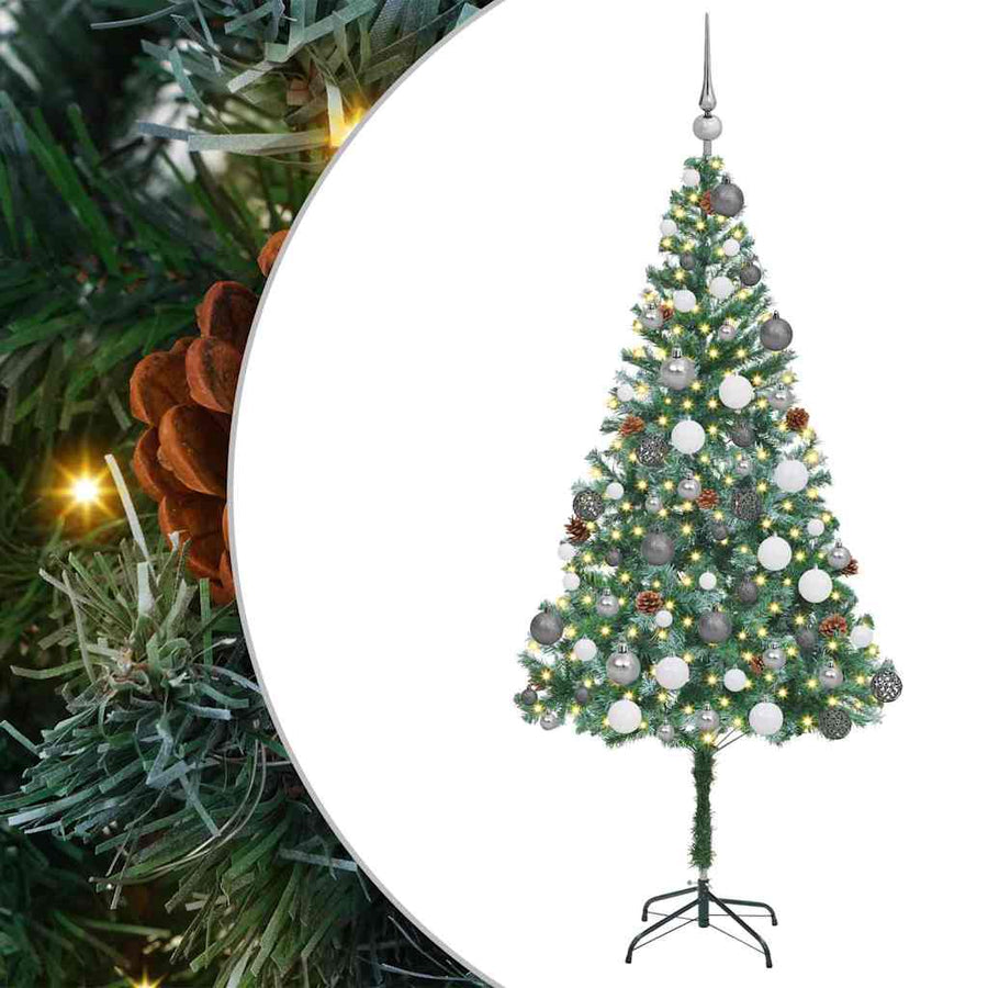 Artificial Christmas Tree with Stand Green 180 cm PVC and Steel