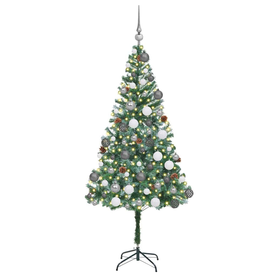 Artificial Christmas Tree with Stand Green 180 cm PVC and Steel