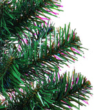 Artificial Pre-lit Christmas Tree Green 180 cm PVC and Metal - Close-Up Angle