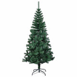 Artificial Pre-lit Christmas Tree Green 240 cm PVC and Metal
