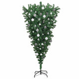Upside-down Artificial Pre-lit Christmas Tree with Ball Set PVC - 45-Degree Angle