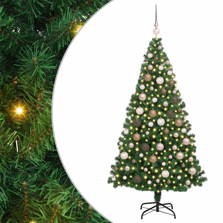 Artificial Christmas Tree Green 180 cm PVC, Steel and Plastic