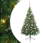 Artificial Pre-lit Christmas Tree Green 180 cm PVC