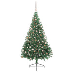 Artificial Pre-lit Christmas Tree Green 180 cm PVC