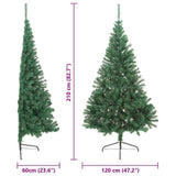 Artificial Pre-lit Christmas Tree Green 210 cm PVC - Extra Image