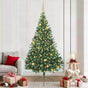 Artificial Pre-lit Christmas Tree Green 210 cm PVC