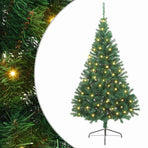 Artificial Pre-lit Christmas Tree Green 240 cm PVC