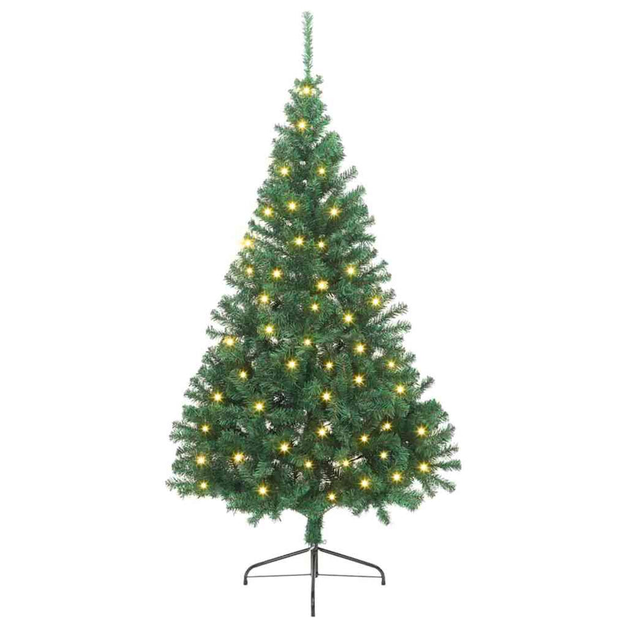 Artificial Pre-lit Christmas Tree Green 240 cm PVC