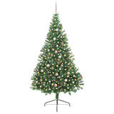 Artificial Pre-lit Christmas Tree Green 240 cm PVC - Side View