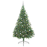 Artificial Pre-lit Christmas Tree Green 240 cm PVC - Side View