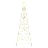 LED Christmas Tree with Ground Spikes Warm White 250 cm Iron
