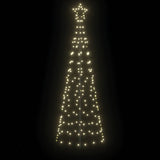 LED Christmas Tree with Ground Spikes Warm White 250 cm Iron - Top-Down View