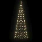LED Christmas Tree with Ground Spikes Warm White 250 cm Iron