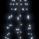 LED Christmas Tree with Ground Spikes Cool White 250 cm Iron - Close-Up Angle