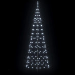LED Christmas Tree with Ground Spikes Cool White 250 cm Iron