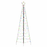 LED Christmas Tree with Ground Spikes Multicolour 250 cm Iron