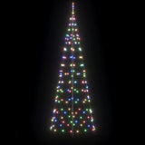 LED Christmas Tree with Ground Spikes Multicolour 250 cm Iron - 45-Degree Angle