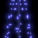 LED Christmas Tree with Ground Spikes Blue 250 cm Iron