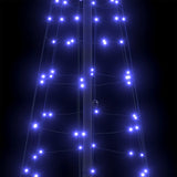 LED Christmas Tree with Ground Spikes Blue 250 cm Iron - 45-Degree Angle