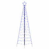 LED Christmas Tree with Ground Spikes Blue 250 cm Iron