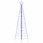 LED Christmas Tree with Ground Spikes Blue 250 cm Iron