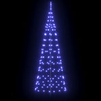 LED Christmas Tree with Ground Spikes Blue 250 cm Iron