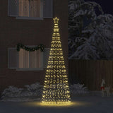 LED Christmas Tree with Ground Spikes Warm White 400 cm Iron