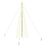 LED Christmas Tree with Ground Spikes Warm White 400 cm Iron
