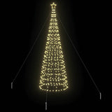 LED Christmas Tree with Ground Spikes Warm White 400 cm Iron - Top-Down View