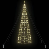 LED Christmas Tree with Ground Spikes Warm White 400 cm Iron - 45-Degree Angle